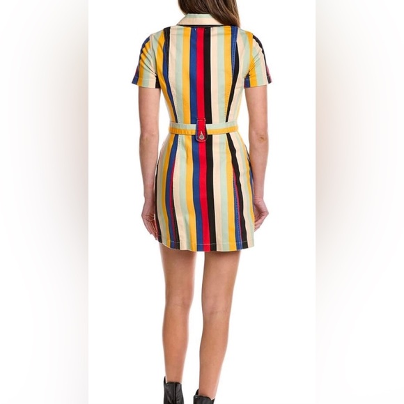 Alice + Olivia Stripped Denim Dress - Picture 3 of 7